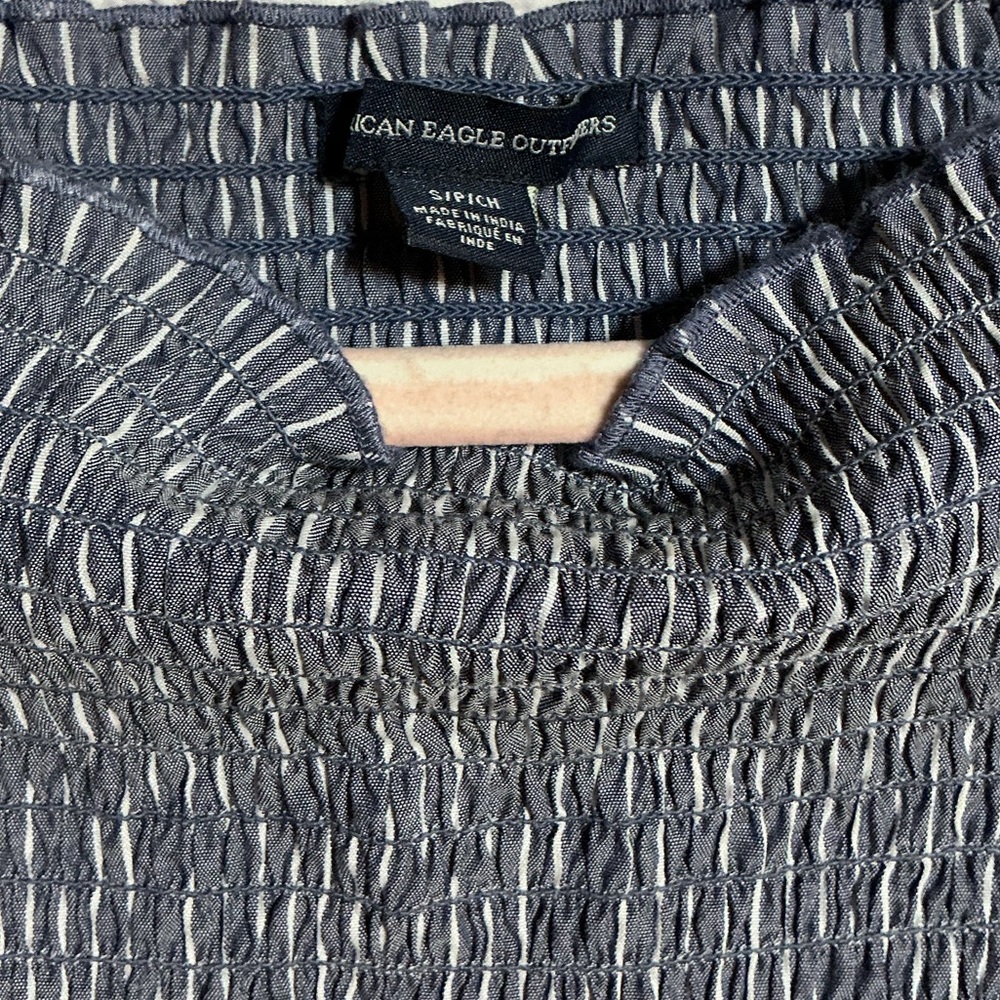 American Eagle Outfitters off-the-shoulder striped blouse. Size S. - Picture 4 of 10